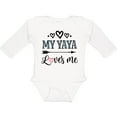 thumbnail image 3 of Inktastic My Yaya Loves Me Grandchild Girls Long Sleeve Baby Bodysuit, 3 of 5