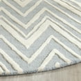 thumbnail image 3 of SAFAVIEH Cambridge Sam Geometric Wool Area Rug, Blue/Ivory, 6' x 6' Round, 3 of 8