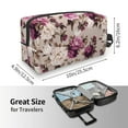 thumbnail image 4 of Goofa Rose Flowers Printed Toiletry Bag with Handle,Large Capacity Travel Makeup Cosmetic Bag for Women, Carry on Airport Airline Compliant Bag, 4 of 9
