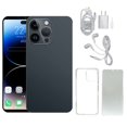 thumbnail image 1 of I14promax Smartphone para Android 11.0 6.1in 4GB RAM 64GB ROM MT6889 Soporte para teléfono celular Frontal 8MP Trasero 16MP 1440x3040 100‑240V Negro, 1 of 8
