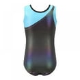 thumbnail image 3 of Girls Leotards Gymnastic Dance Onesies Ballet Tank Sleeveless Colorful Shiny Leotard, for 5-14 Years, 3 of 7
