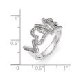 thumbnail image 4 of Designer Sterling Silver Ss Rhodium-Plated Cz Brilliant Embers Polished Love Ring Made In Indonesia -Jewelry By Sweet Pea Creations, 4 of 5