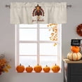 thumbnail image 6 of Give Thanks Valances for Windows, 42 x 18in, Thanksgiving Turkey Fall Linen Texture Rod Pocket Kitchen Valance Curtain Light Filtering Window Treatments for Living Room Bedroom, 1 Panel, 6 of 7