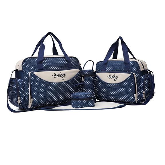 GASTROPOD 1 Set of 5pcs Baby Diaper Bag Sets Changing Nappy Bag For Mom Multifunction Stroller Tote Bag Organizer