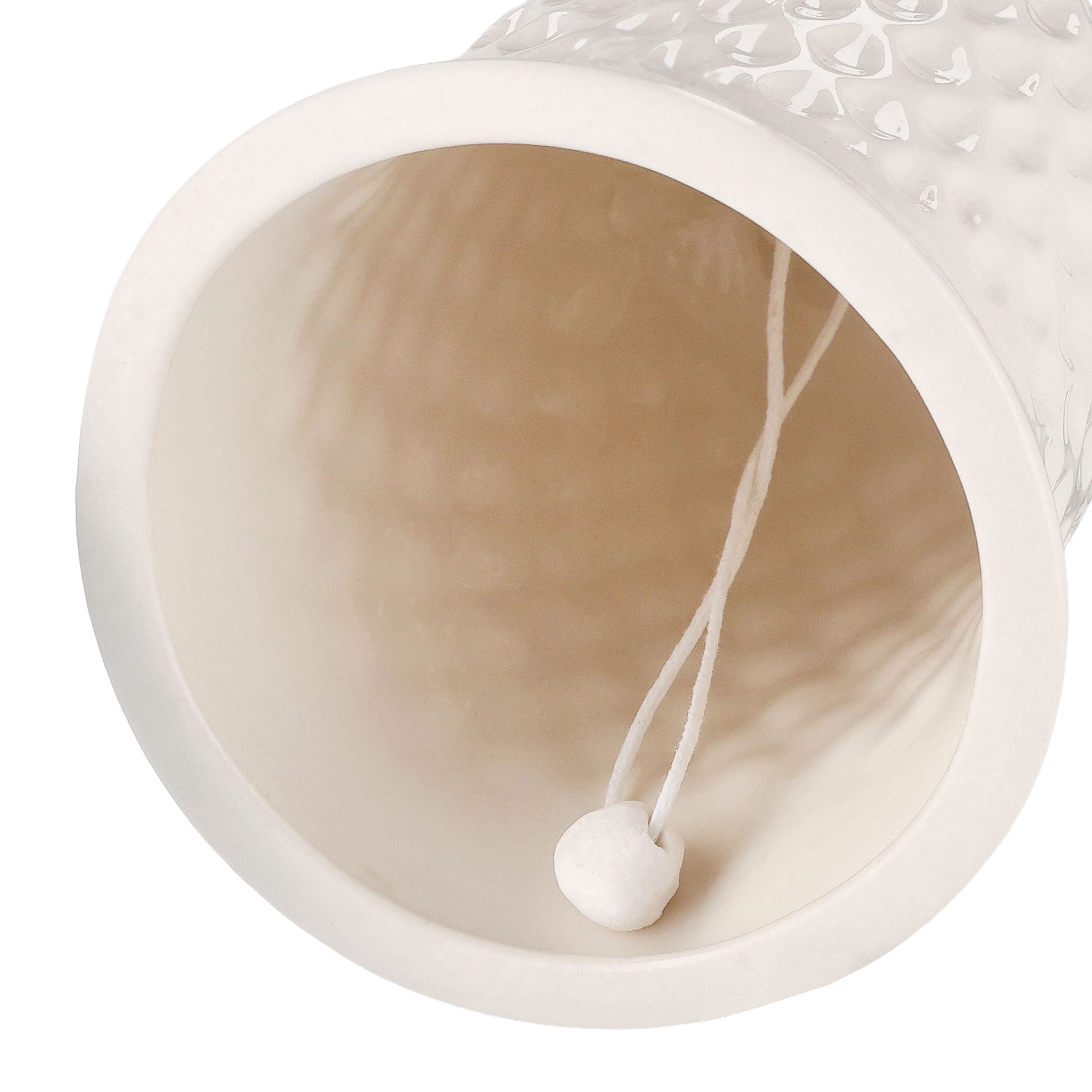 Ceramic Bell Christmas Decoration, White, 5.3", by Holiday Time