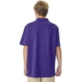 thumbnail image 3 of Classroom School Uniforms Big Kid Moisture Wicking Polo CR860Y, S, Dark Purple, 3 of 6