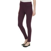 DKNY Jeans Ladies' Mid-rise Pull On Ponte Pant, Aubergine Purple - Large - NEW