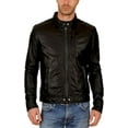 thumbnail image 2 of New Mens Leather Jacket Slim fit Biker Motorcycle Genuine lambskin jacket A105, 2 of 4