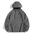 thumbnail image 5 of Rggeeun Men's Casual Jackets Summer Lightweight Hooded Zipper Jacket Breathable Sunscreen Outdoor Windbreaker For Daily Wear Outwear Streetwear, 5 of 6