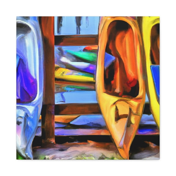 Kayak on the Beach - Canvas
