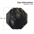 thumbnail image 2 of Yiaed Black And Gold White Horse Print Leather Coasters for Drinks - Cup Coasters Coffee Table Kitchen Table Bar, Home & Office Gifts Handmade Drink Coasters-Octagon, 2 of 6