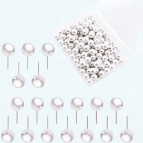 100 Pieces Pearl Push Pins Plastic Round Head Thumb Tacks Map Push Pins for Map Bulletin Board Cork Board and Fabric Marking
