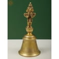 thumbnail image 4 of 6" Garuda and Hanuman Double-Sided Handheld Bell Brass Statue | Divine Guardians | Handmade, 4 of 4