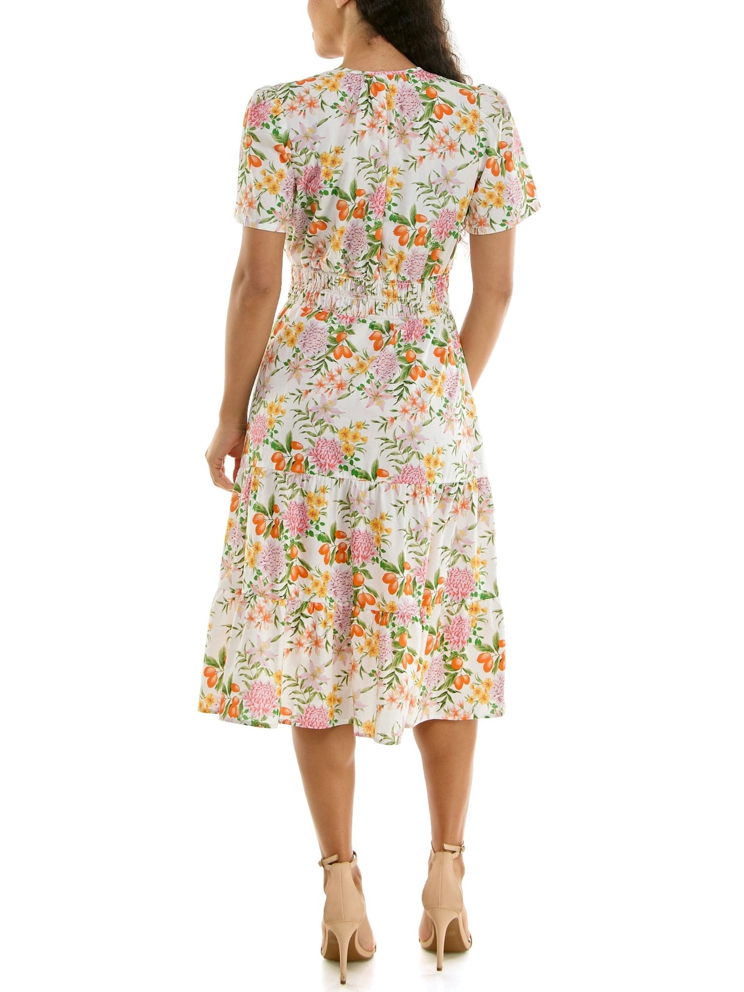 Split Neck Tiered Maxi Dress