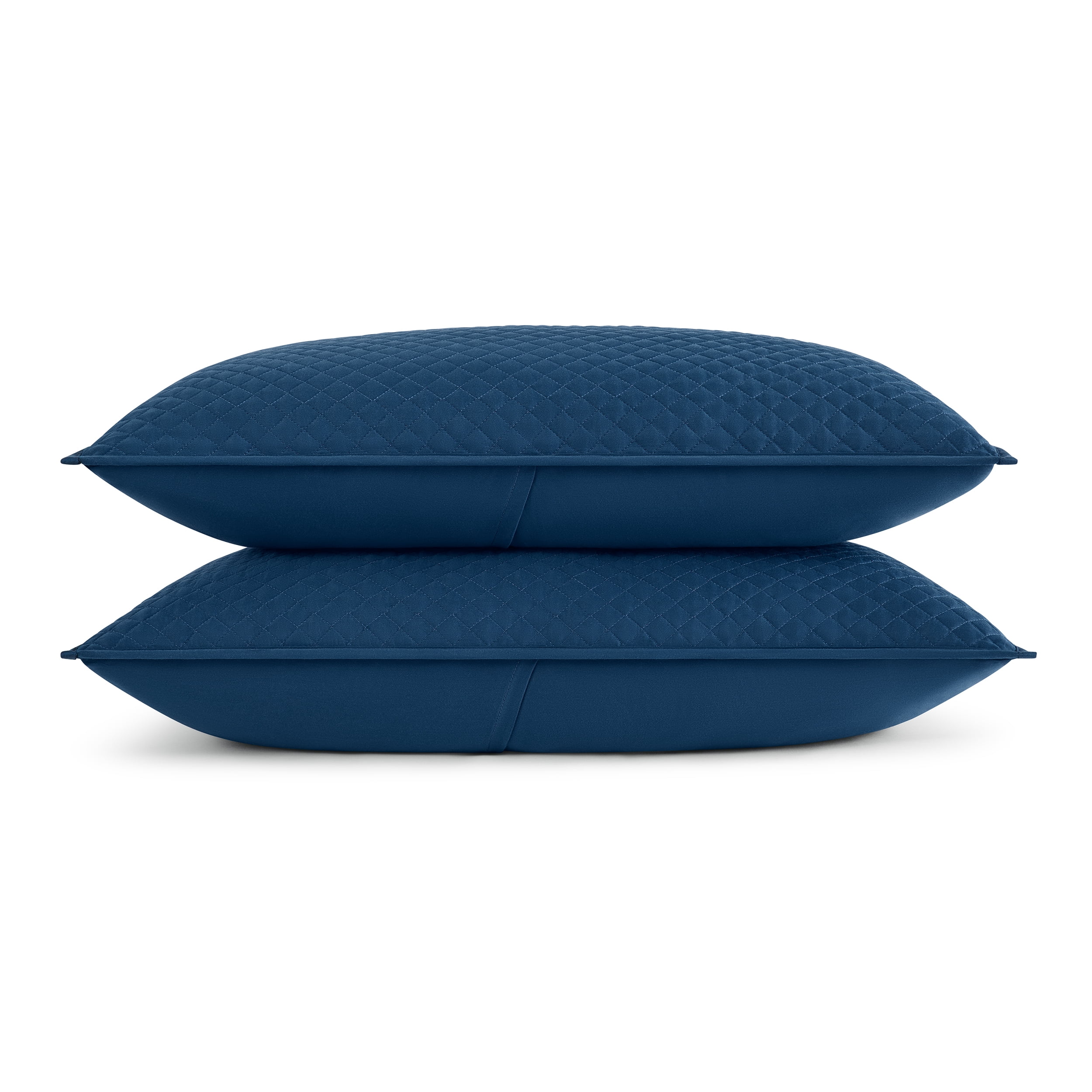Wamsutta 1846 Cotton Tencel 3-Piece Titan Blue Diamond Stitch Quilt Set, King