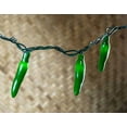 thumbnail image 3 of Outdoor String Lights Chili Pepper Fiesta String Lights Plug-In Indoor Outdoor 35 Green Bulbs, 3 of 4