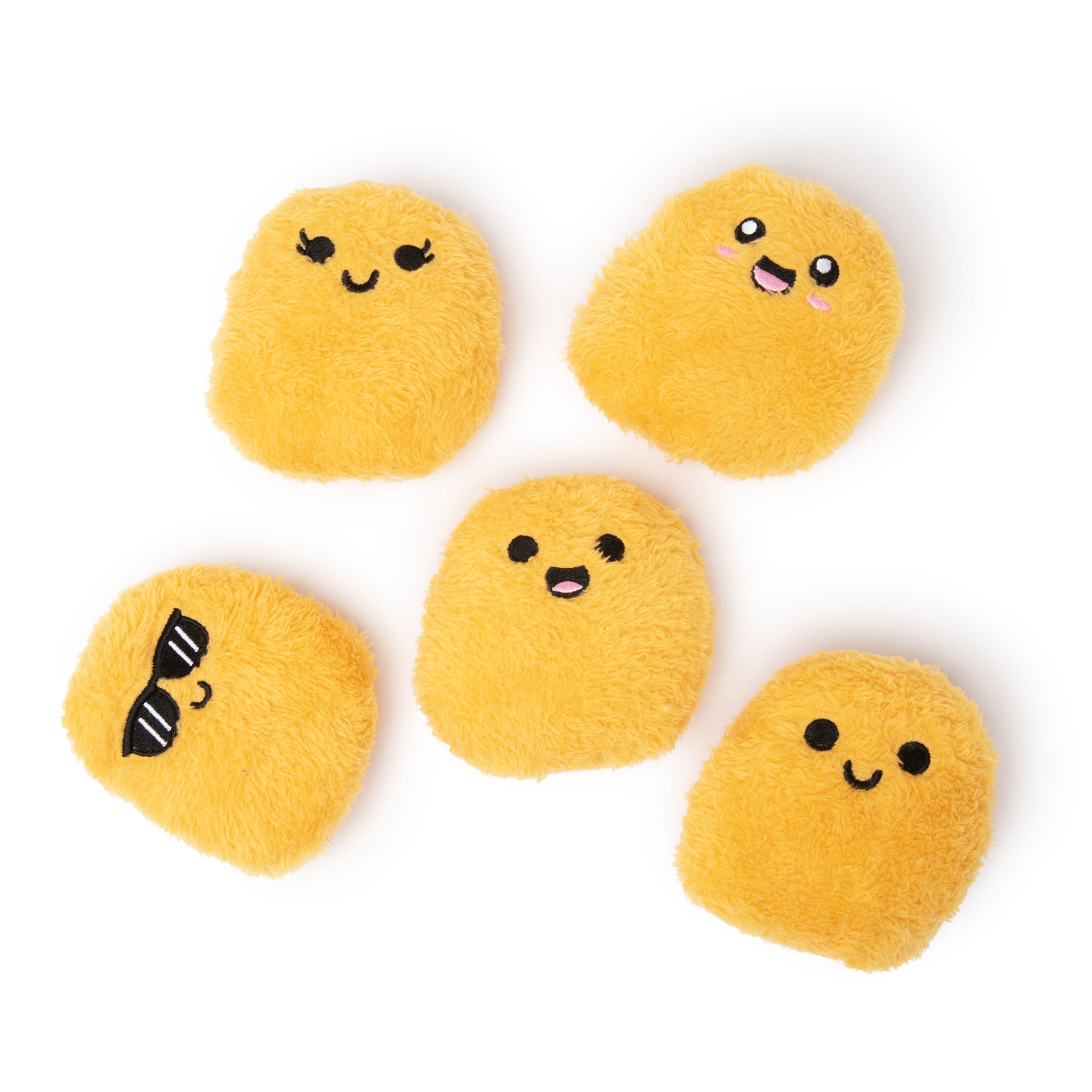 Emotional Support Pals Nuggets, 5 Chicken Nugget Plush Toys with Carrying Basket, Cute Food Plush Gift
