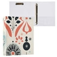thumbnail image 3 of Leaves Pattern Bohomia Hardcover 3 Ring Binder 1.5 inch Round Rings with Interior Pockets Binders Organizer Office School 2 Pack, 3 of 9