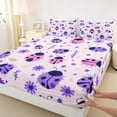 thumbnail image 3 of Castle Fairy Cartoon Ladybird Bed Sheets,Chic Floral Flowers King Sheets, 3 of 7