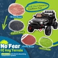 thumbnail image 5 of Okybaby 24V Kids Ride on Truck Car with Parents Remote,400W Motor, Electric Power Ride on Toy Car with High Chassis, Four-wheel Suspension, LED Light,USB,Bluetooth,MP3 for Kids Aged 3+,Black, 5 of 8