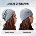 thumbnail image 4 of Gorro ACUSHLA de Lana Merino Tejido Unisex Gris Medio, 4 of 7