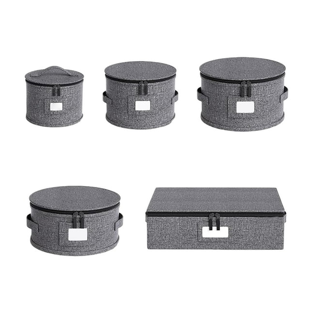 Cateissary 5 unids/set de almacenamiento de cocina, innovadores contenedores de almacenamiento de China para fácil acceso, cajas móviles para Cocina y Comedor
