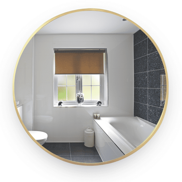 Espejo Redondo ESPEJIO 80cm Marco de Acero Dorado