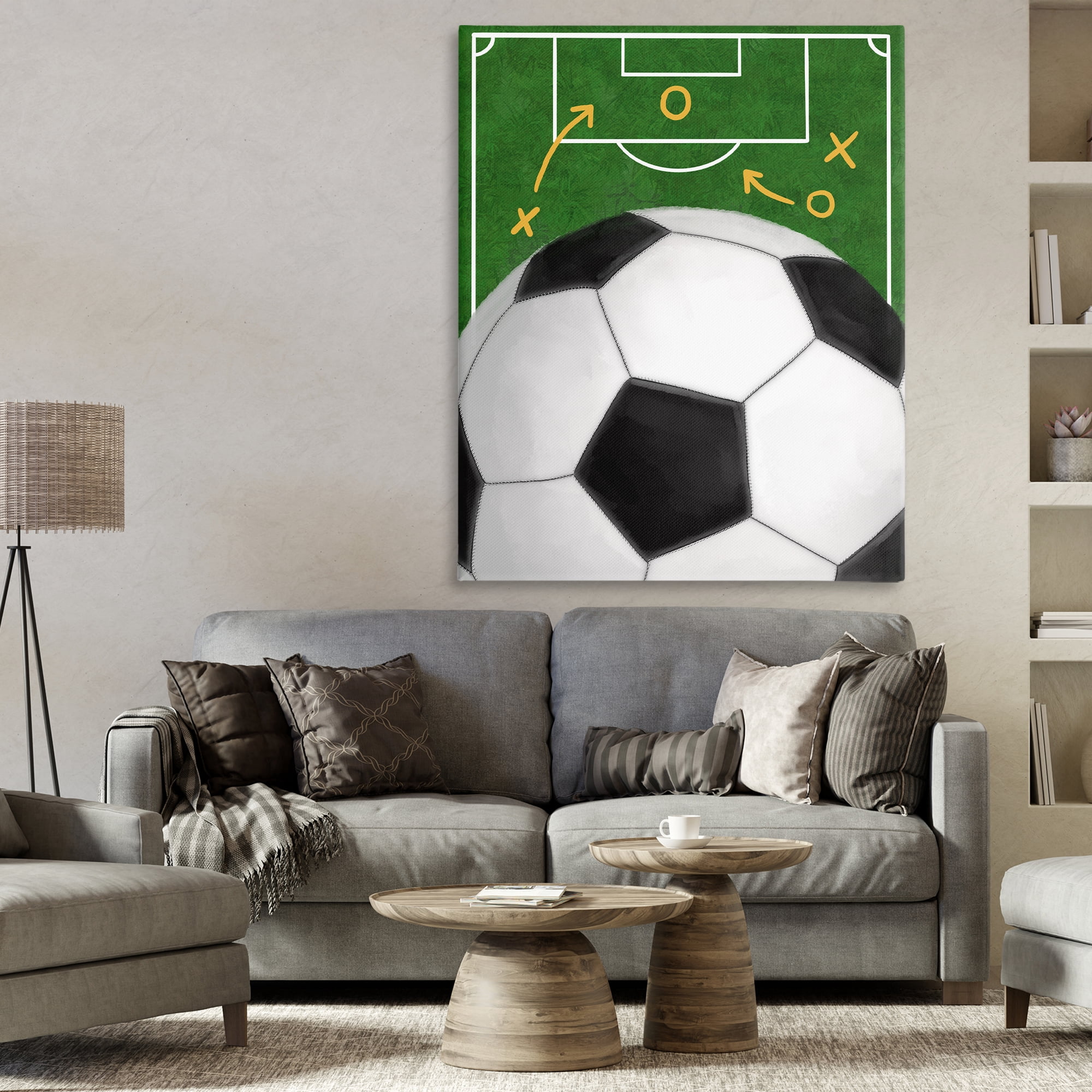 Stupell Industries Soccer Field & Ball Canvas Wall Art, design by Jennifer Stith