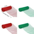 thumbnail image 4 of Deco Mesh Poly Ribbon for Craft, Wreaths, Swags and Decorating - 10.2 inch x 30 feet Each Roll - 2*Christmas Green/2*Red - 4 Pack, 4 of 7