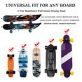 thumbnail image 5 of 1 Pairs Skateboard Rack Skate Deck Wall Mount Skateboard Rack Strong Acrylic for Ski Board Skateboard Deck Skateboard,1 pair skateboard display rack,Transparent, 5 of 7