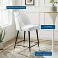 thumbnail image 6 of Modway Rouse Performance Velvet Counter Stool in White, 6 of 7