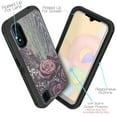 thumbnail image 5 of Value Pack ! for Samsung Galaxy A01 A015 Heavy Duty case Phone Case 360° Cover Screen Protector Clip Kickstand Holster Hybrid Shock Bumper (Vintage Rose), 5 of 7