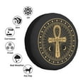 thumbnail image 6 of DouZhe Waterproof Spare Tire Cover, Egyptian Ankh Cross Prints Adjustable Wheel Covers Fit for Jeep Trailer RV SUV Car, 15 inch, 6 of 7