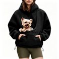 thumbnail image 3 of WULMLEO Pet Pouch Hoodies for Women Cat and Dog Pouch Hoodie Sweatshirt Oversized Comfy Pullover with Large Pockets Black L, 3 of 7