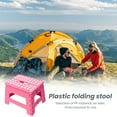 thumbnail image 3 of Tnobhg Folding Step Stool High Stability Good Load-bearing Heavy-Duty Beach Picnic Chair Travel Use Collapsible Stool Camping Supplies, 3 of 8