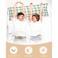 thumbnail image 3 of Sage Green Checkered Satin Pillowcase for Hair and Skin with Zipper, Soft Breathable Cooling Silk Pillow Cases, Green White Buffalo Plaid Body Pillow Covers Bed Pillows 20"x54", 3 of 6