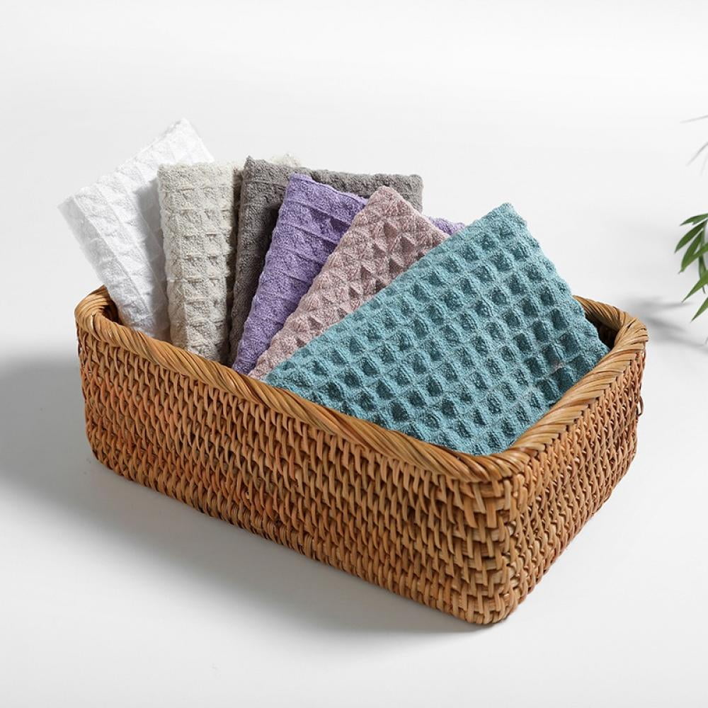 Home Microfiber Waffle Weave Towels Set Kitchen Dish Cleaning Cloth 12x12 6 Pack 