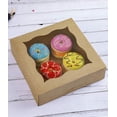 thumbnail image 4 of Cajas de panadería CHERRY de 23 x 23 x 8 cm con ventana de PVC para tartas y galletas, 4 of 9