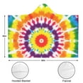 thumbnail image 3 of Wearable Blanket,Tie Dye Rainbow Concentric Circles Pattern Hooded Wearable Flannel Blanket for Adults & Teens,Winter Poncho Shawl Wrap Cape Cozy Anti-Pill,60"x80", 3 of 5