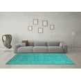 thumbnail image 3 of Ahgly Company Indoor Rectangle Oriental Turquoise Blue Industrial Area Rugs, 8' x 12', 3 of 4