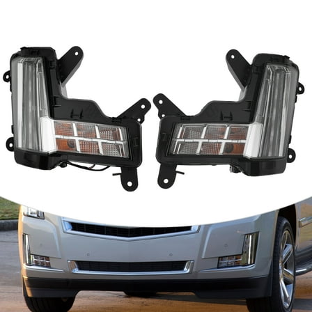 2015-2020 Cadillac Escalade LED Fog Light Set with Daytime Running Light and Clear Lens, Right & Left Fog Lights, Easy Install