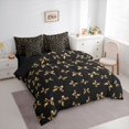 thumbnail image 3 of Manfei Chic Camo Bowknot Bedding Comforter Set 7 Pieces, Cartoon Ribbon Bow-tie Full Bedding Set, Teens Kids Boys Girls Reversible Fitted Sheet Flat Sheet, Ultra Soft Bedroom Decor, 3 of 7