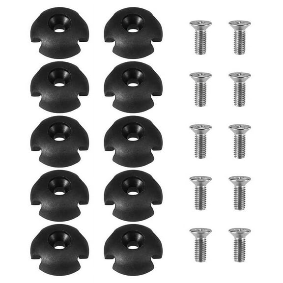 10Pcs Deck Line Guide Slotted Round Out Pull Rope Buckle Fitting Accessories for Kayak Boat