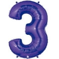 thumbnail image 4 of Loftus International B1-5843P Megaloon Number 3 Purple Balloon, 4 of 5