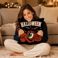 thumbnail image 4 of Halloween Throw Pillow Cover Festive Home Decor Cover for Sofas Chairs Beds 18x18 Linen Cushion Case by OVFUIZ, 4 of 6