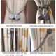thumbnail image 3 of 4 Pieces Magnetic Curtain Tieback, European Curtain Drapes Clips Rope Holdbacks Curtain Holder Buckles, Decorative Drape Tie Backs Holdback Holder for Window Draperies（Grey), 3 of 5