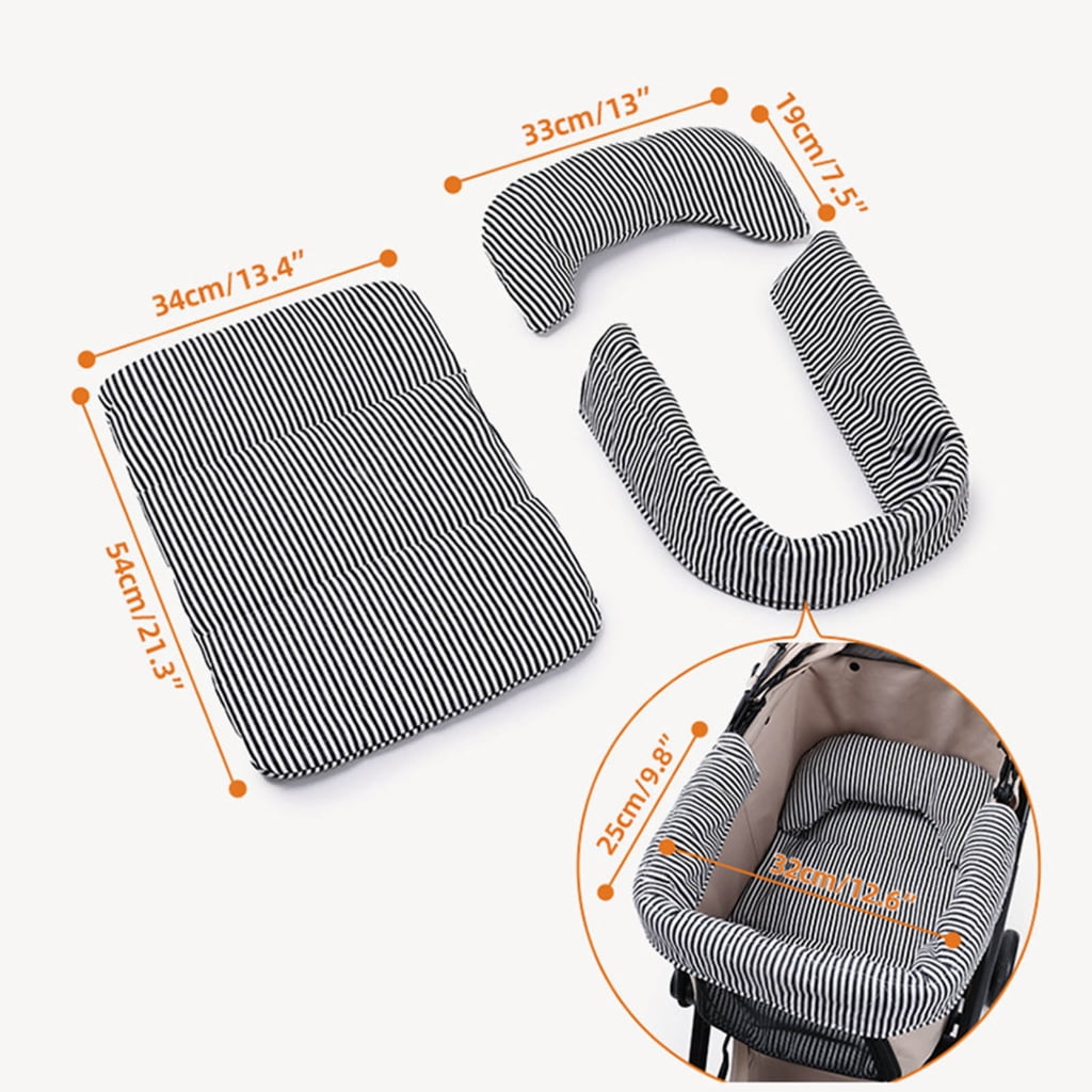 AOOOWER Adjustable Dog Strollers Padding Shock Absorption Side Mat For Outdoor Activity