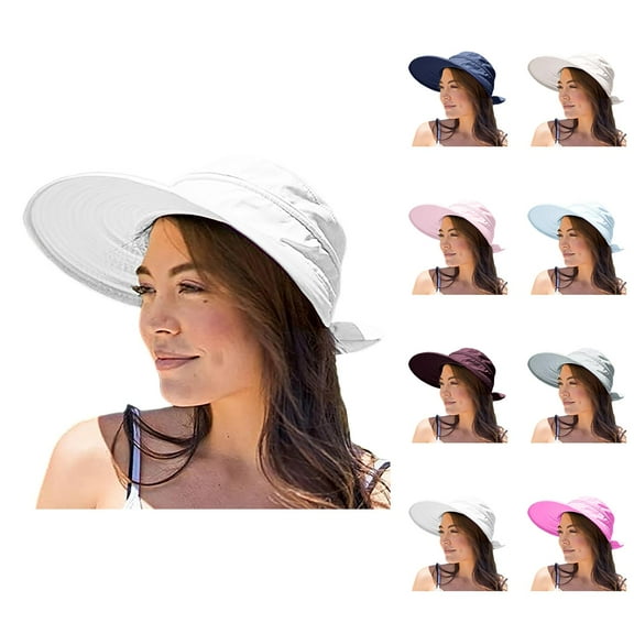 Linen Sun Hats for Women – Summer Floppy Hat UV Protection, Foldable Wide Brim Bucket Hat for Beach, Travel, Pool and Outdoor Adventures