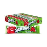 Airheads Candy, Watermelon Flavor, Individually Wrapped Full Size Bars, Taffy, Non Melting, Party, Pack of 36 Bars