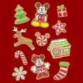 thumbnail image 2 of Men's Mickey & Friends Christmas Gingerbread Cookies Collage Graphic T-Shirt, 2 of 5